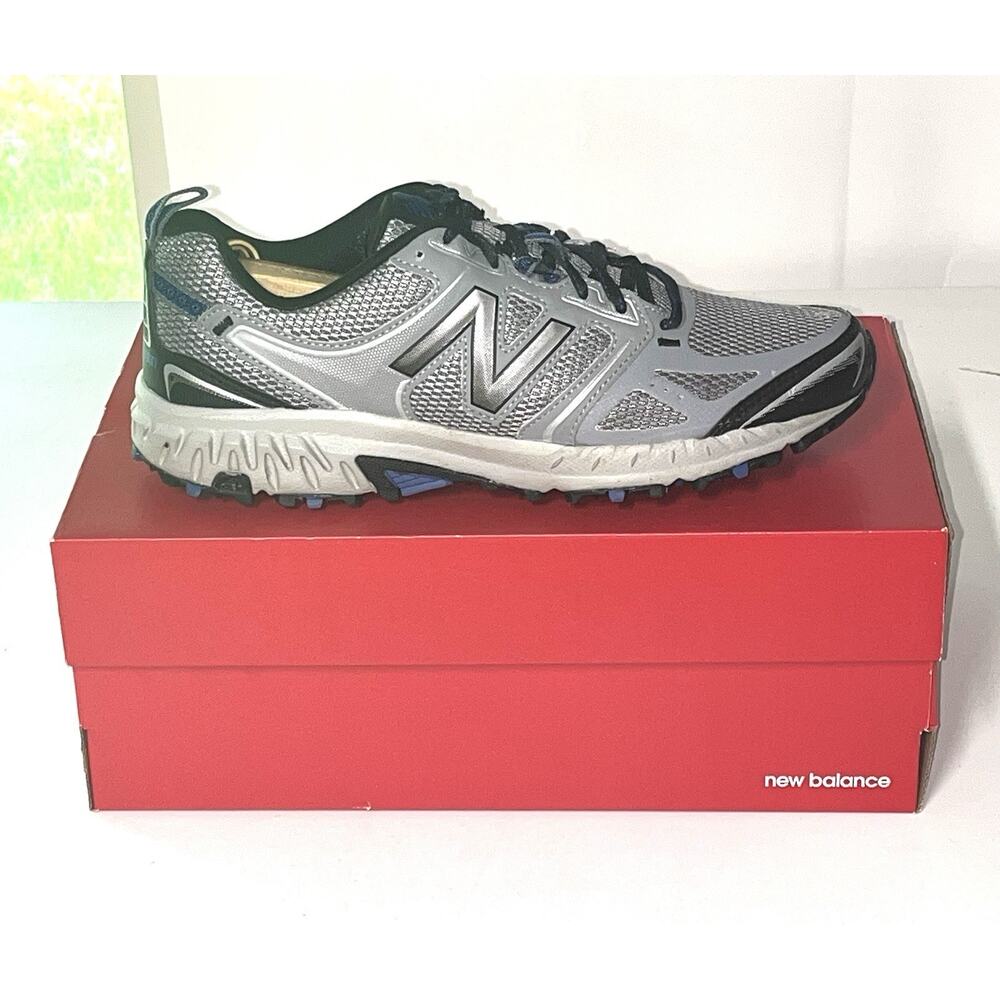 New Balance Mens Size 8.5 Trail Running Gray Black Sneakers MTE412K3